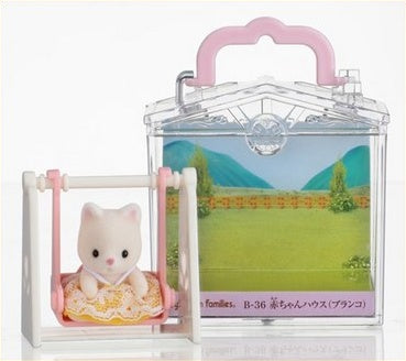 Calico Critters Baby Carry Case: Cat on Swing