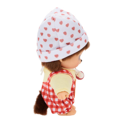 Hello Kitty x Monchhichi Bebichhichi with Overalls and Yellow Shirt