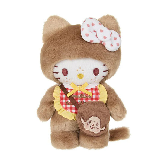 Hello Kitty Dressed up as Monchhichi Gingham Figure