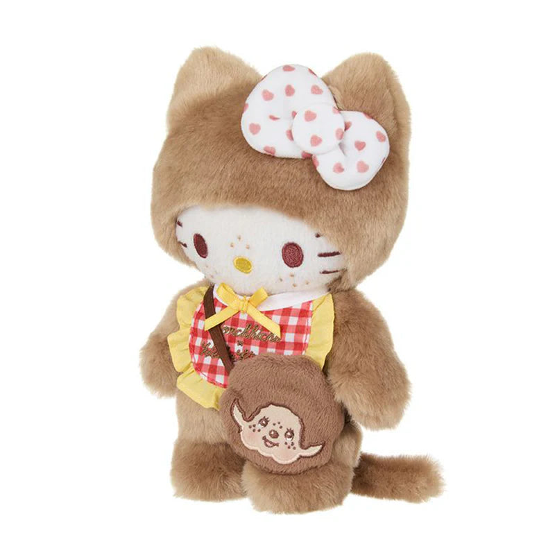 Hello Kitty Dressed up as Monchhichi Gingham Figure