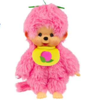 Sekiguchi Monchhichi Fruit Color Peach Plush Doll